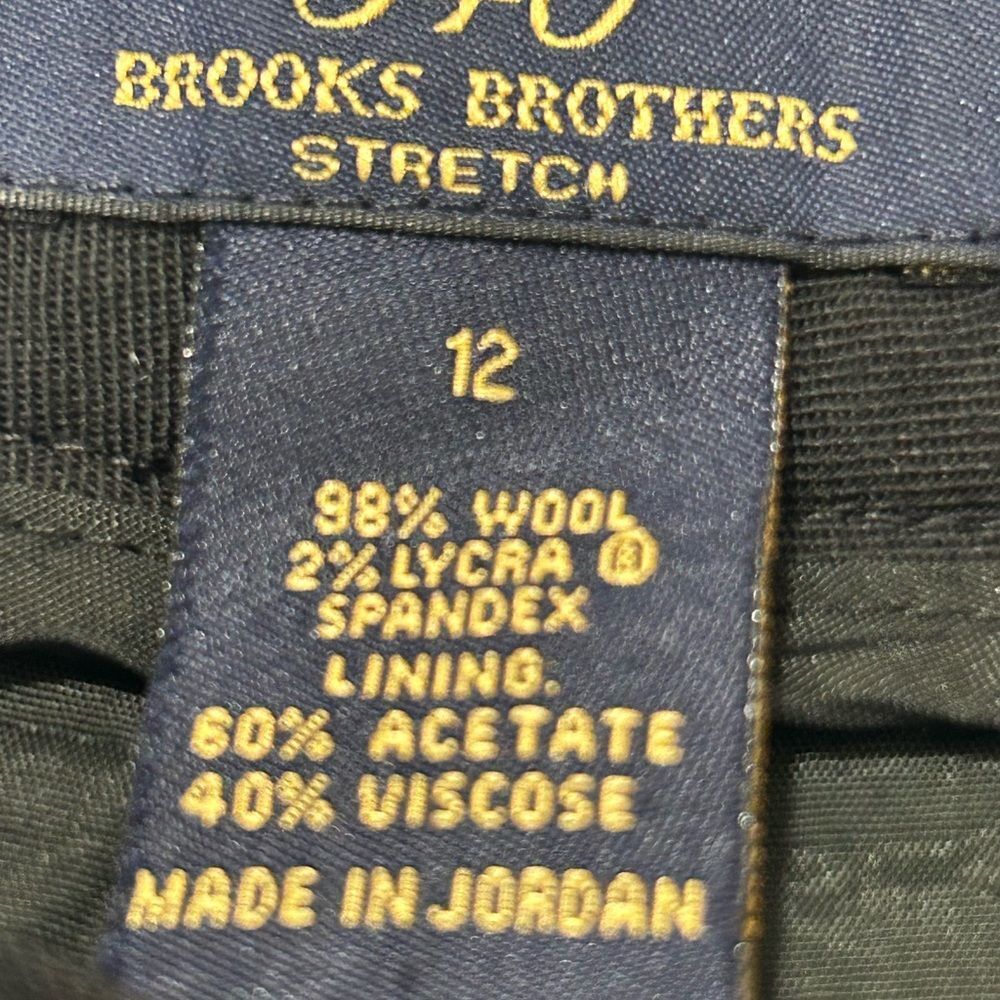 346 Brooks Brothers stretch Women's Elegant Black Wide Leg Trouser.98%wool - Picture 11 of 16